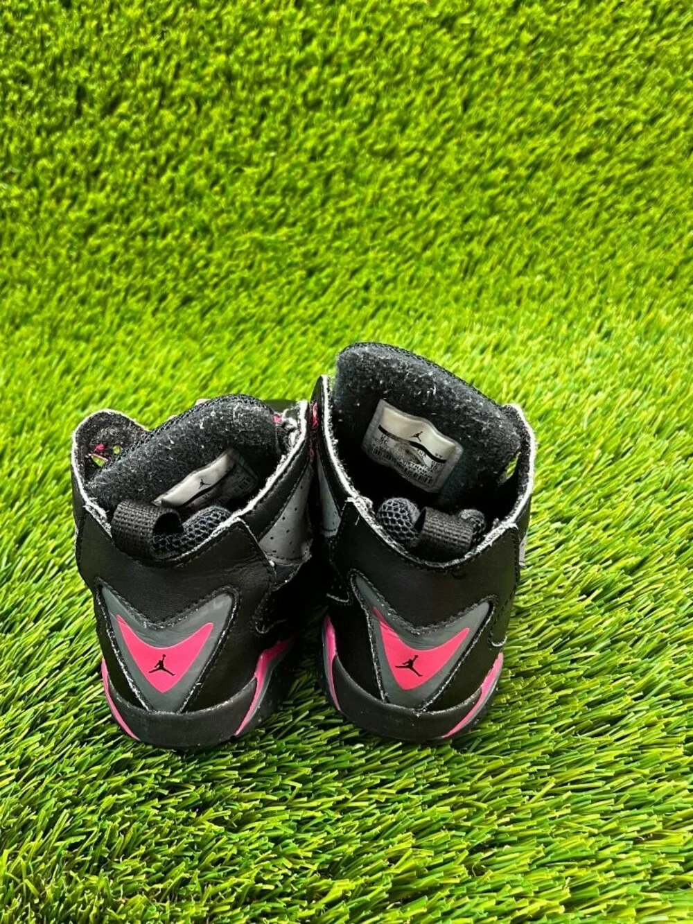 Nike Air Jordan True Flight Girls Size 9C Pink BlackAthletic Basketball Sneakers
